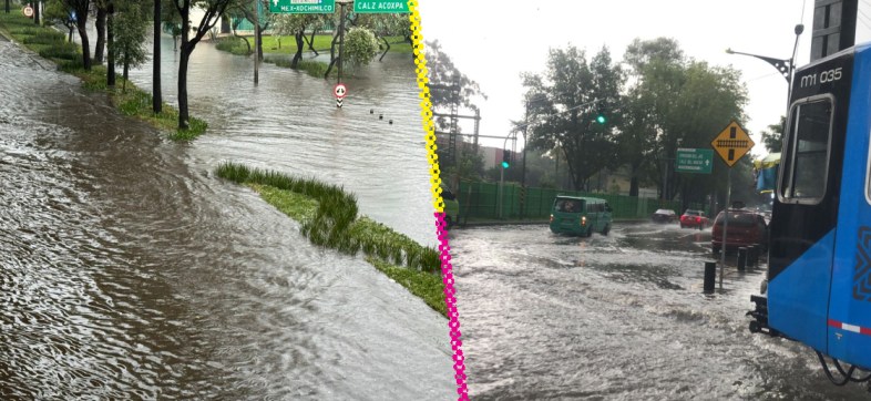 En Coyoacán y Tlalpan: Así se pusieron las inundaciones en la CDMX