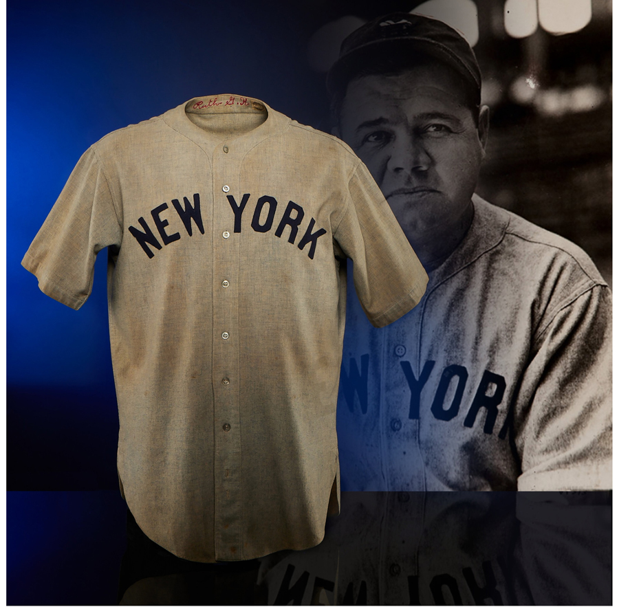 Subasta de jersey de Babe Ruth va por reçord del artículo deportivo más caro