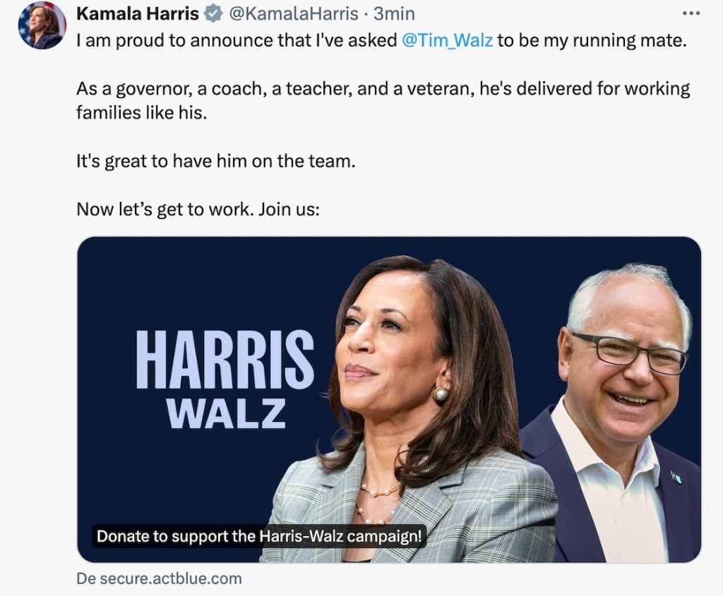 De gobernador de Minnesota a vicepresidente de Kamala Harris: ¿Quién es Tim Walz?