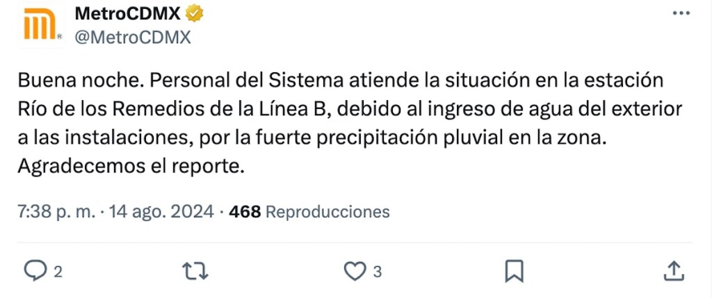 Cascadas, aguas negras y escaleras eléctricas sin servicio en el Metro de CDMX