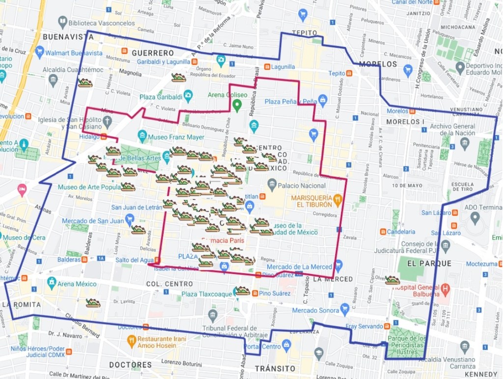 Échale un ojo a la ruta, mapa y restaurantes del Festival de Chiles en Nogada en CDMX