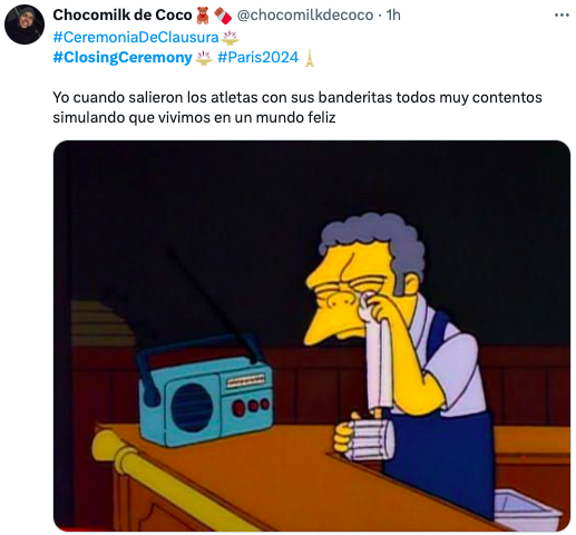 Los mejores memes de la clausura de los Juegos Olímpicos París 2024