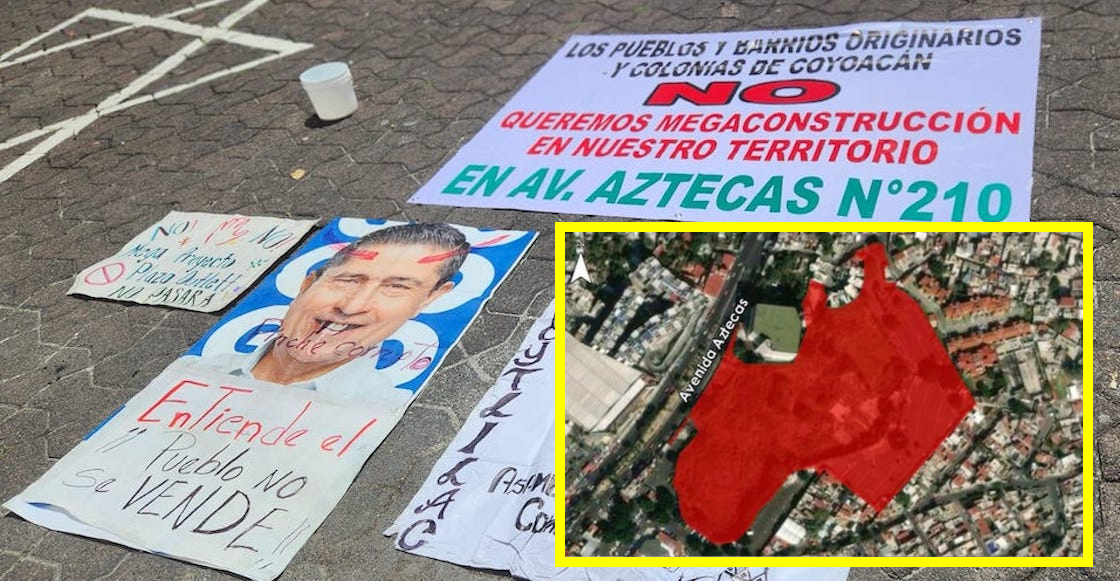 Construcción de plaza en Coyoacán afectaría a comunidades, áreas verdes y manantial.