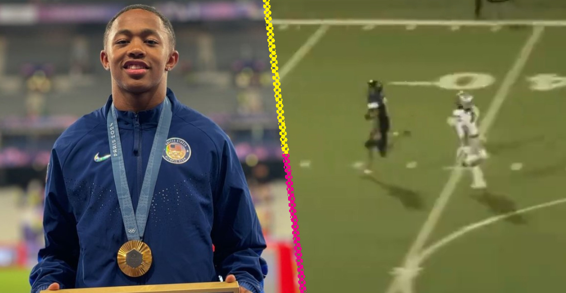 Quincy Wilson, medallista olímpico de 16 años, sorprende con su talento en el futbol americano