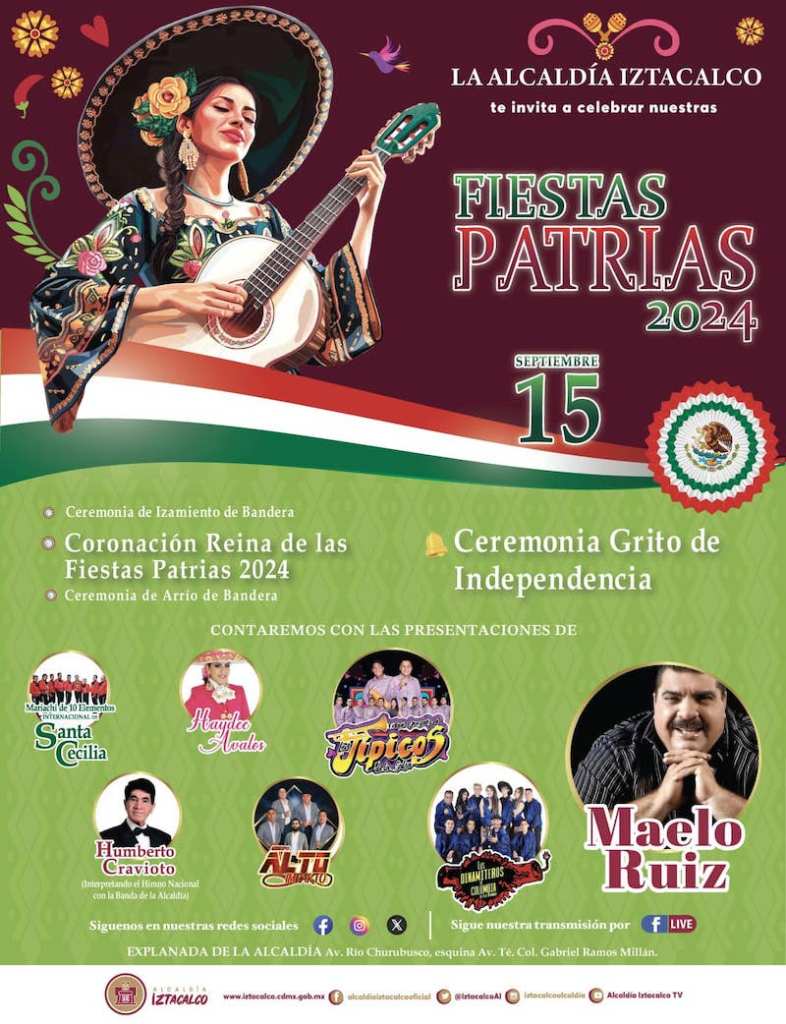 ¡Pa' dar el Grito! Conciertos gratis en las 16 alcaldías de CDMX el 15 de septiembre 2024