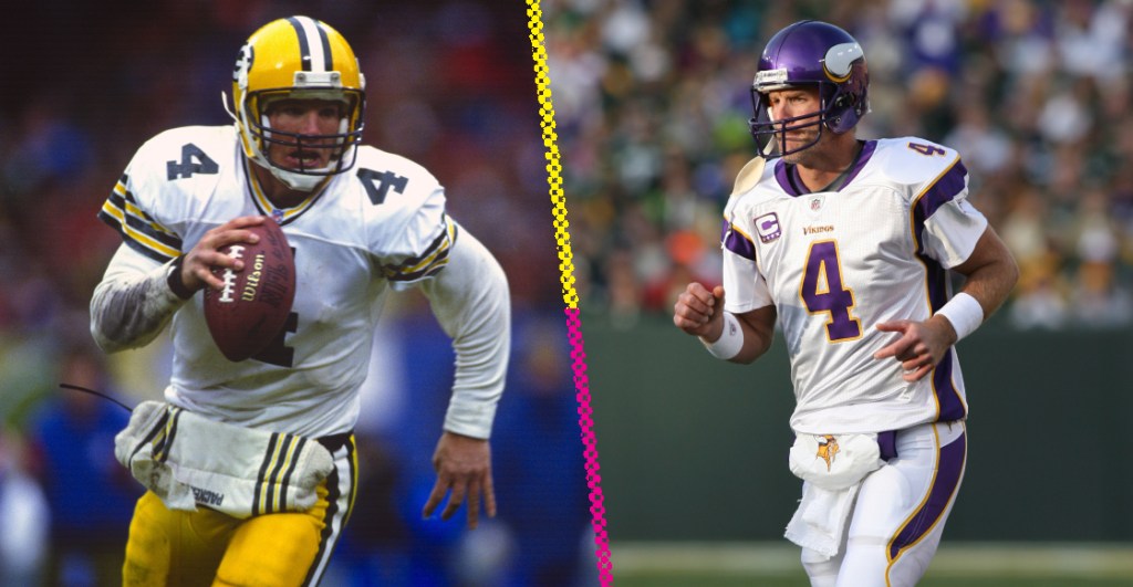 Brett Favre, primero con Packers y después con Vikings