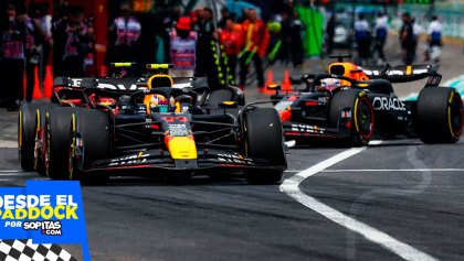 Checo Pérez en pits