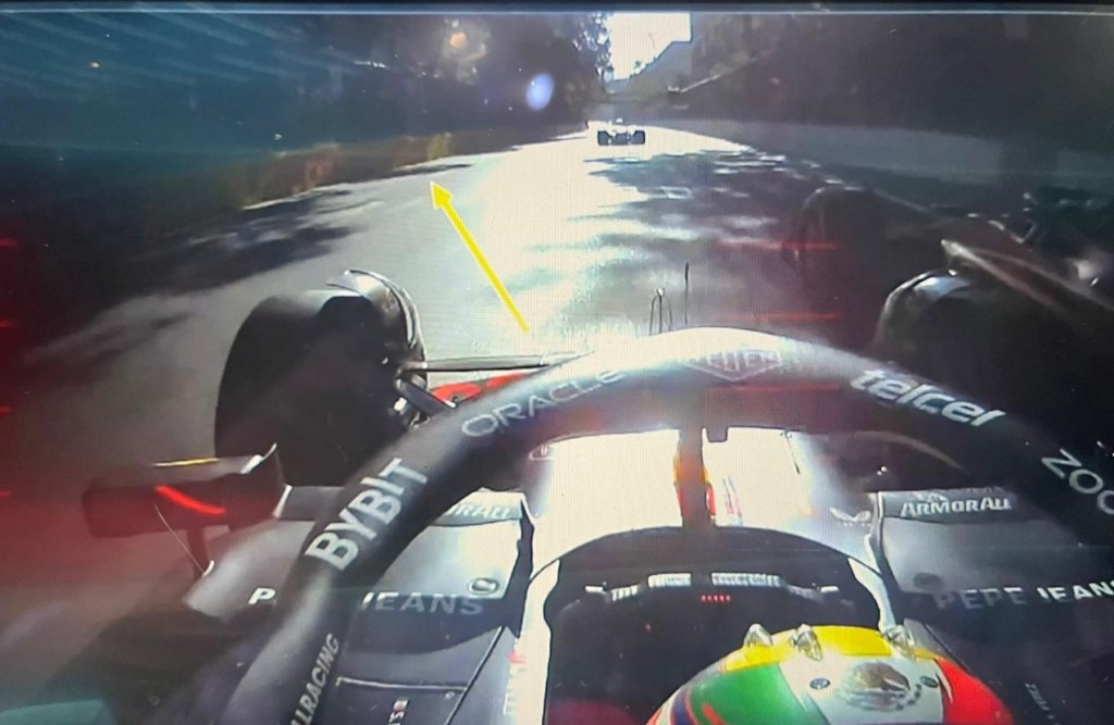 Checo tenía espacio hacia la derecha