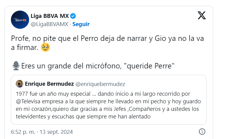 Enrique ‘El Perro’ Bermúdez se despide de Televisa