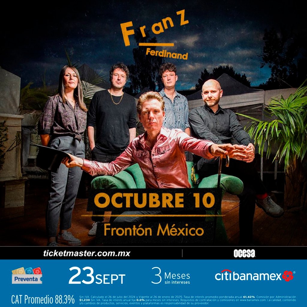 ranz Ferdinand anuncia concierto en la CDMX: Fecha, lugar, boletos y todos los detalles