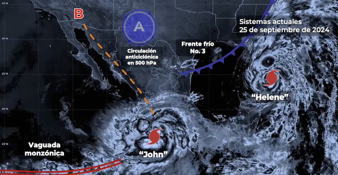 Lluvias intensas y bajas temperaturas: John, Helene y el Frente Frío 3