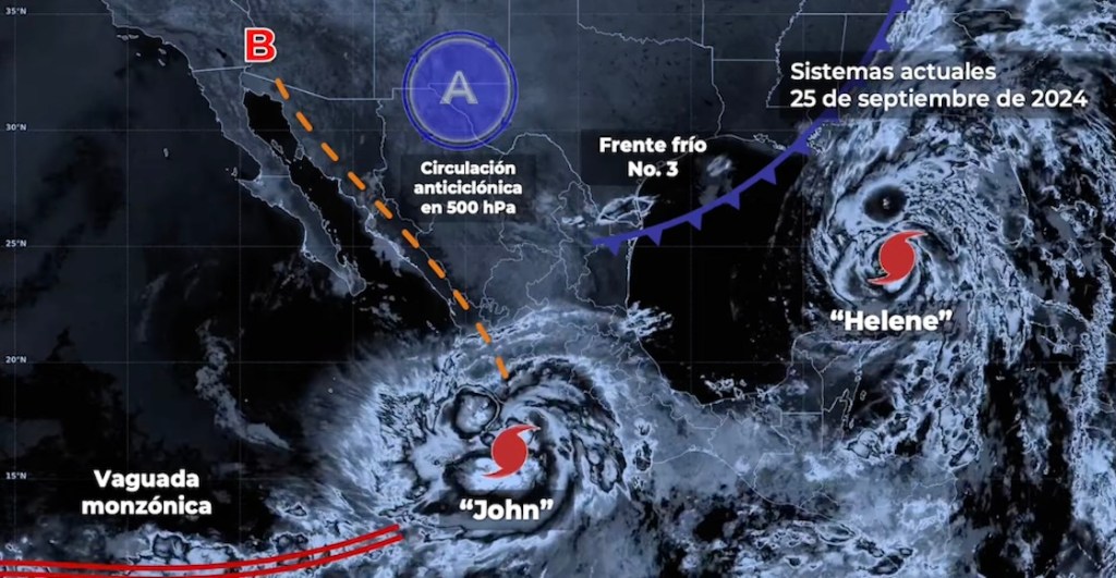 Lluvias intensas y bajas temperaturas: John, Helene y el Frente Frío 3