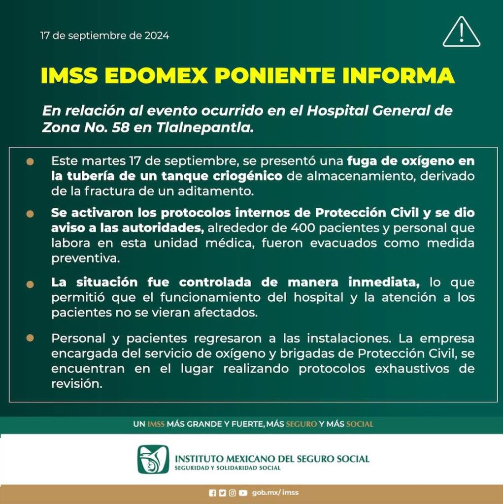 Comunicado del IMSS