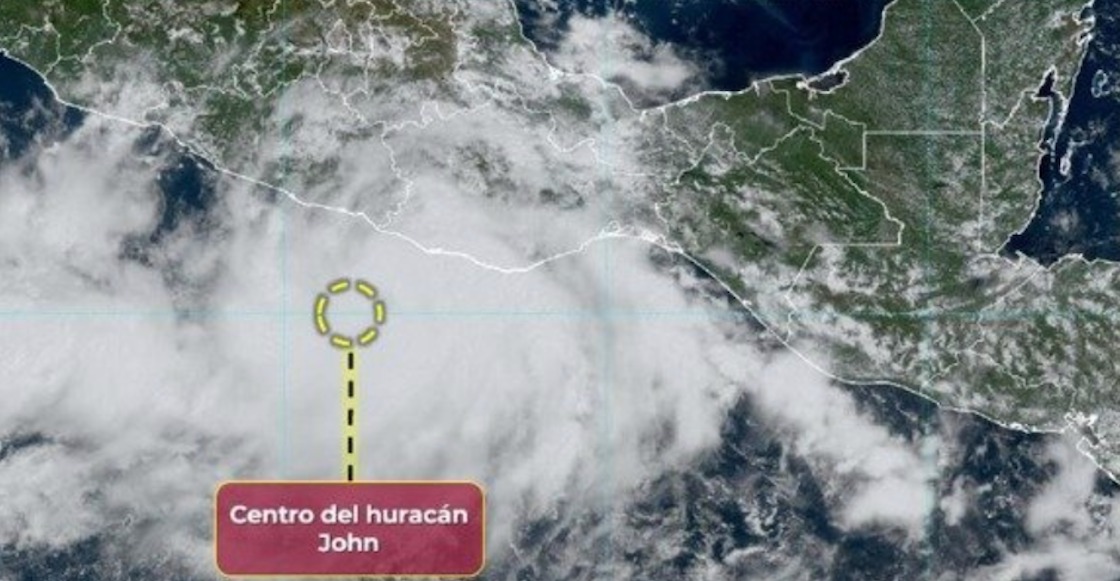 Ruta del Huracán John y los estados afectados.