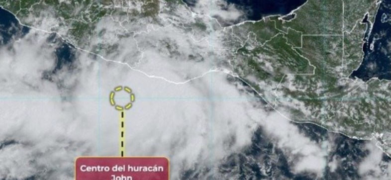 Ruta del Huracán John y los estados afectados.