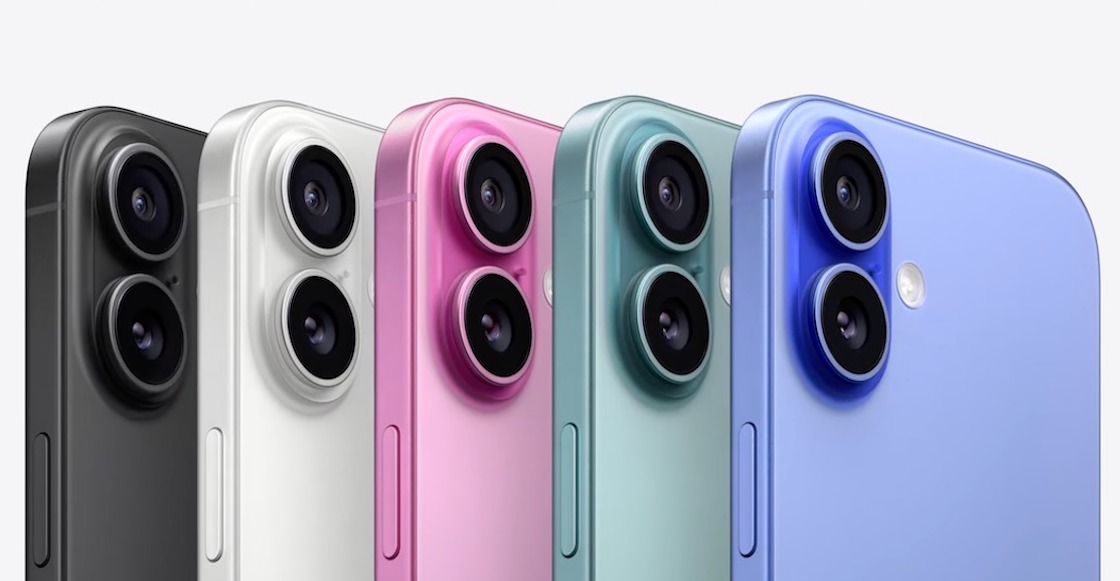 Los colores del nuevo iPhone 16.