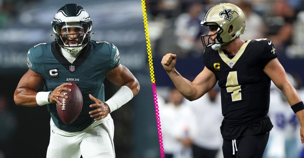 Jalen Hurts podrá doblegar a Saints o Derek Carr volverá a cazar a otro gigante