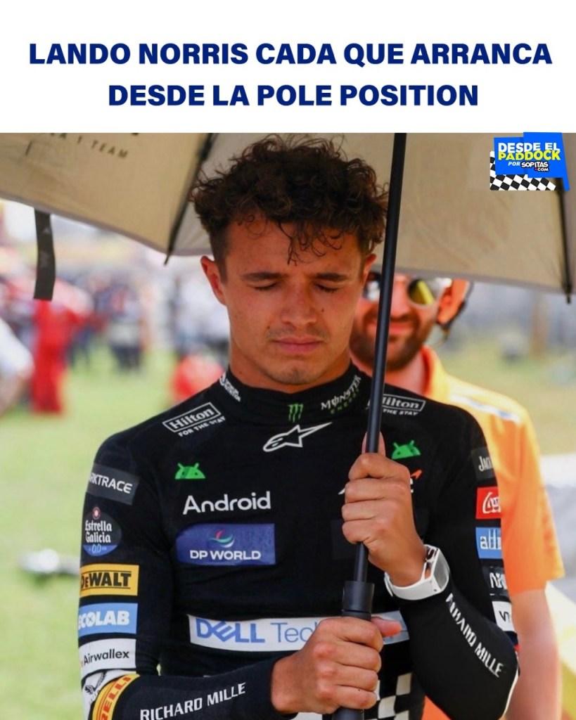 Lando Norris cuando le toca la Pole