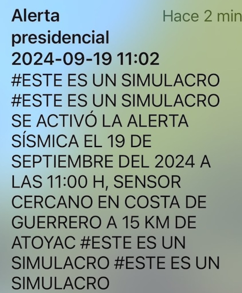 Alerta sísmica no llegó a todos los celulares en el Simulacro Nacional del 19S 2024