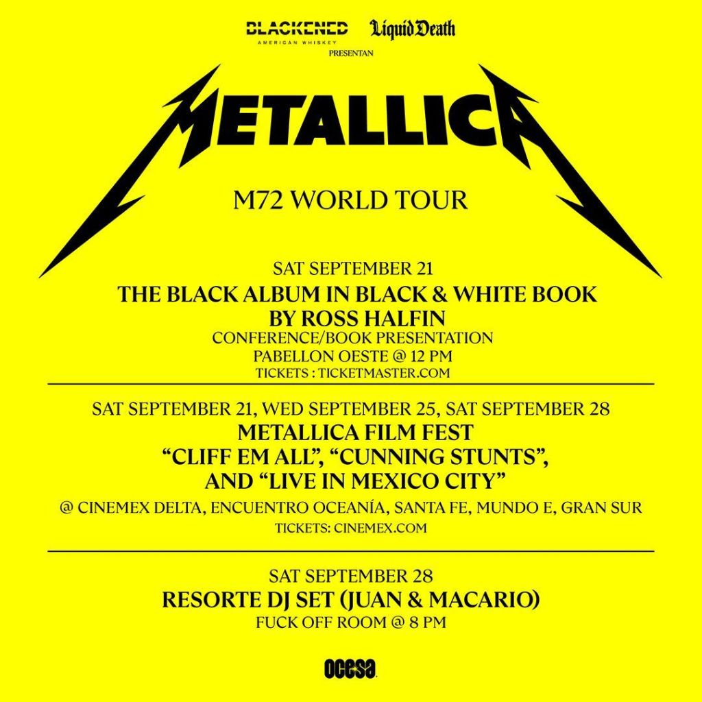 eventos metallica cdmx peliculas fiesta