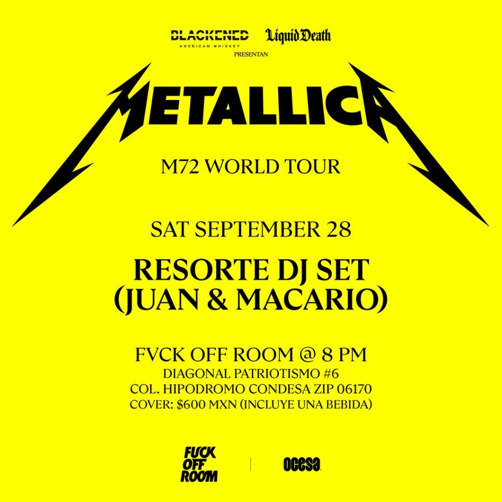 metallica fiesta cdmx peliculas