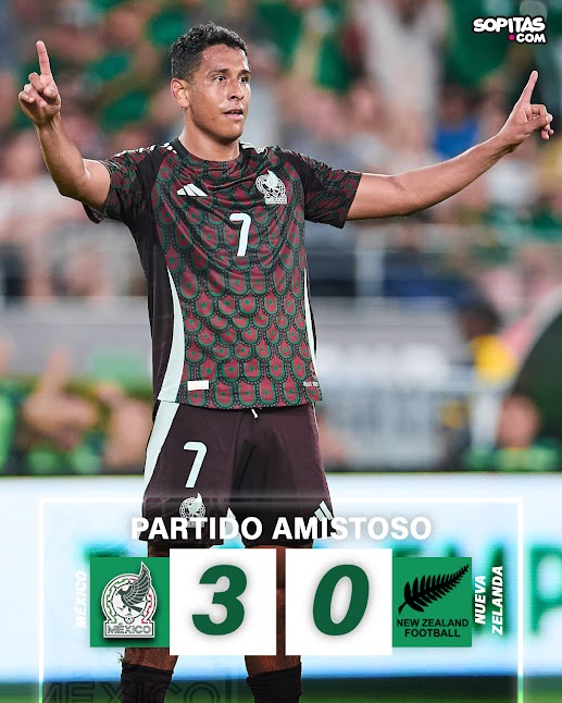 México derrota 3-0 a Nueva Zelanda en partido amistoso