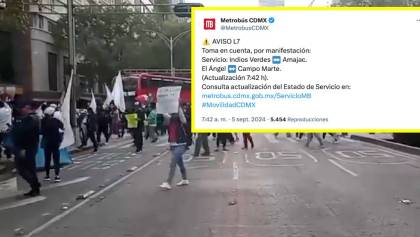 Bloqueo en Paseo de la Reforma con cierres intermitentes y la L7 del Metrobús