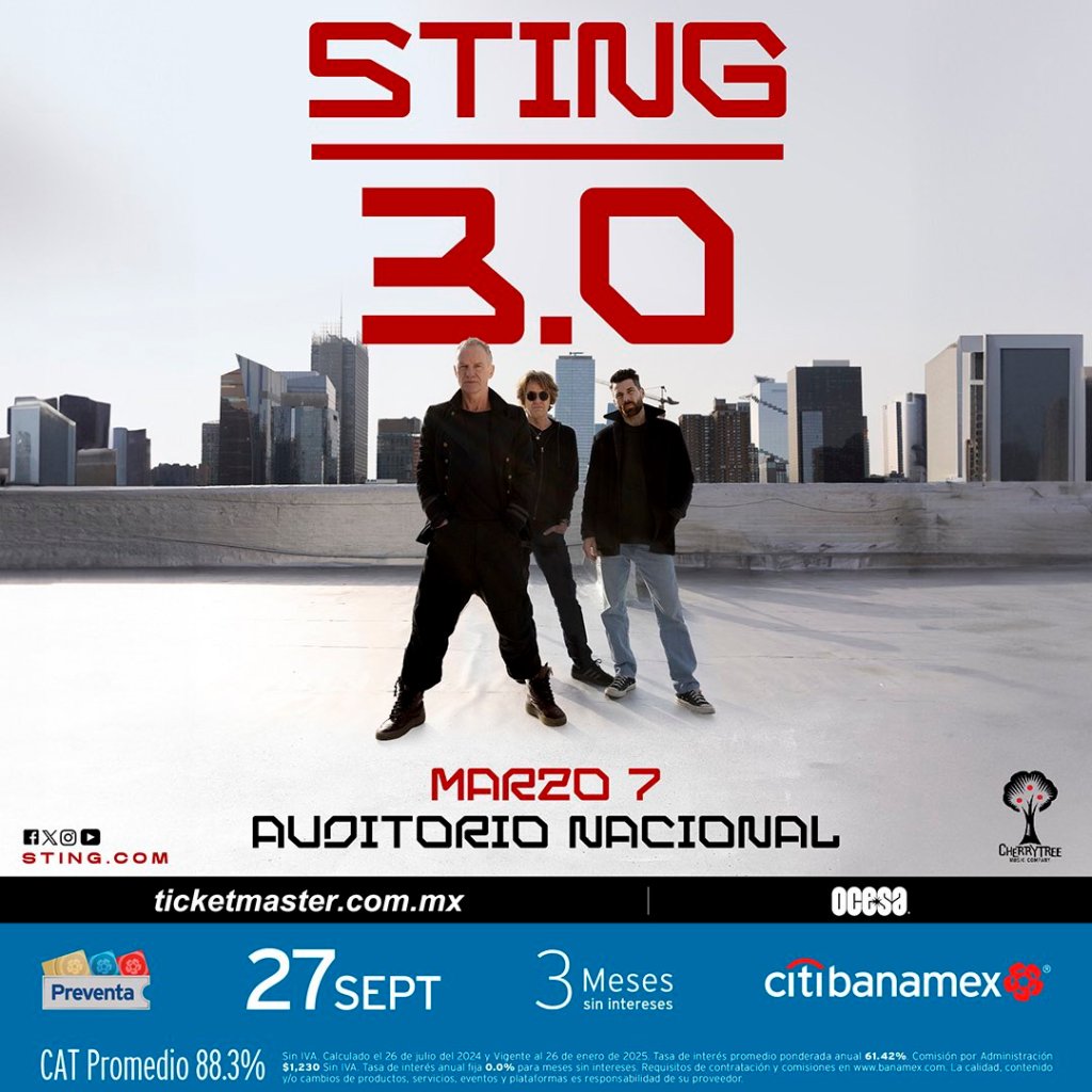 Sting anuncia concierto en México: Fecha, lugar, boletos y todos los detalles