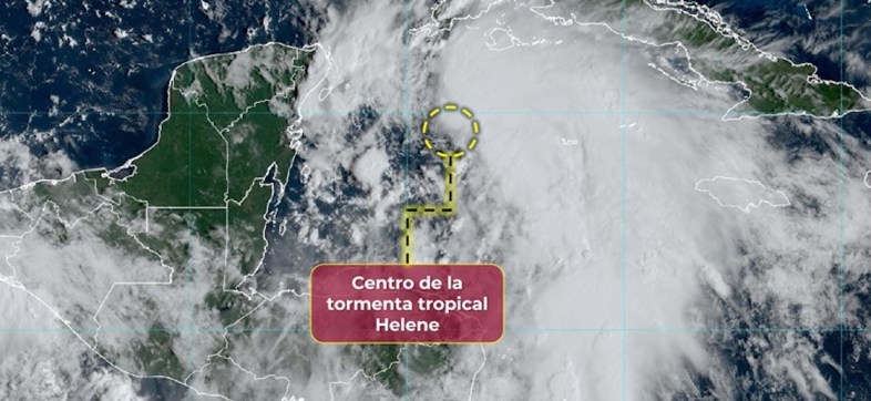 La tormenta tropical Helene se acerca a México.