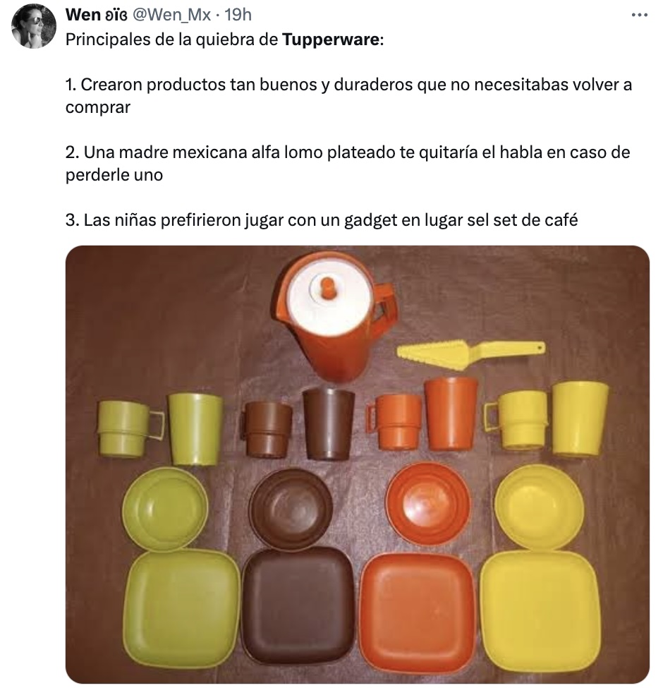 Tupperware en quiebra y, ¿qué pasara con los catálogos de tu mamá en México?