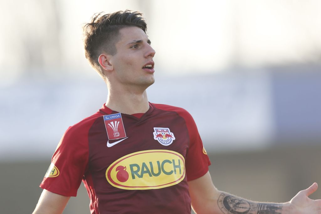 Szoboszlai en su juventud con el Red Bull Salzburg