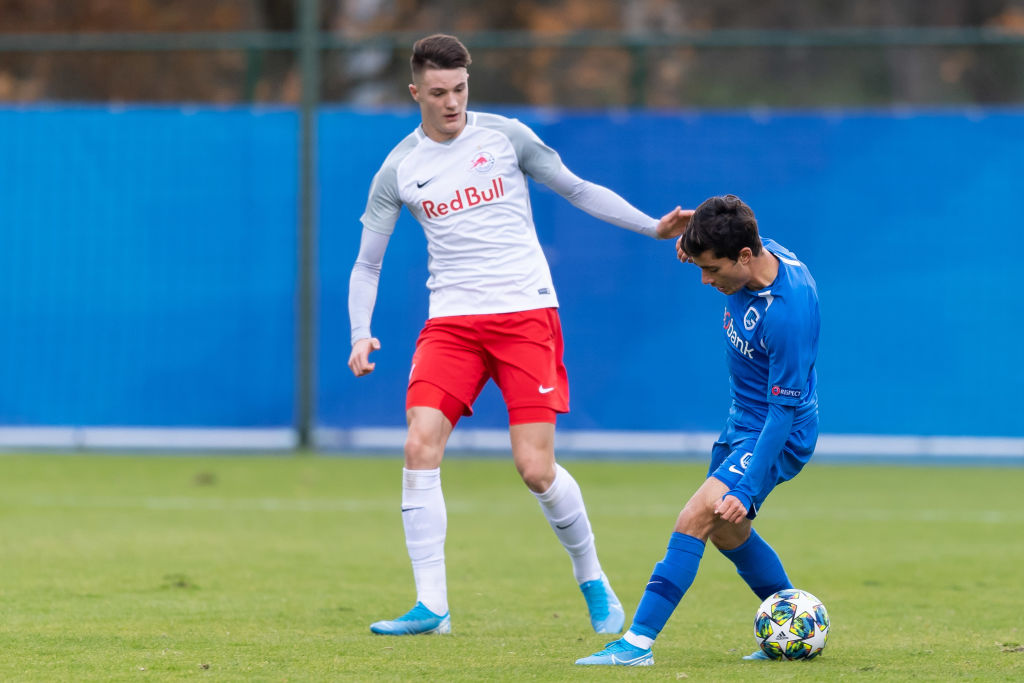 Benjamin Sesko en la sub19 del Salzburg