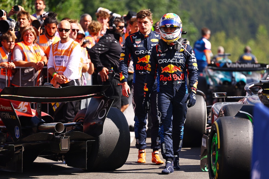 Checo Pérez y Max Verstappen