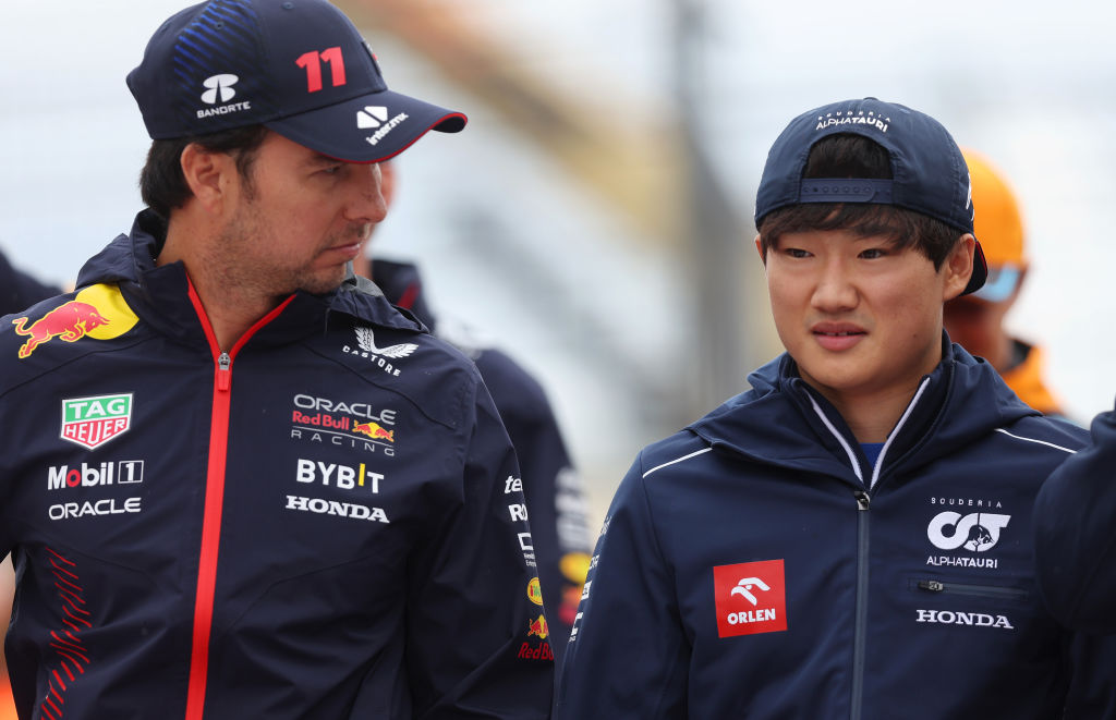 Checo Pérez y Yuki Tsunoda