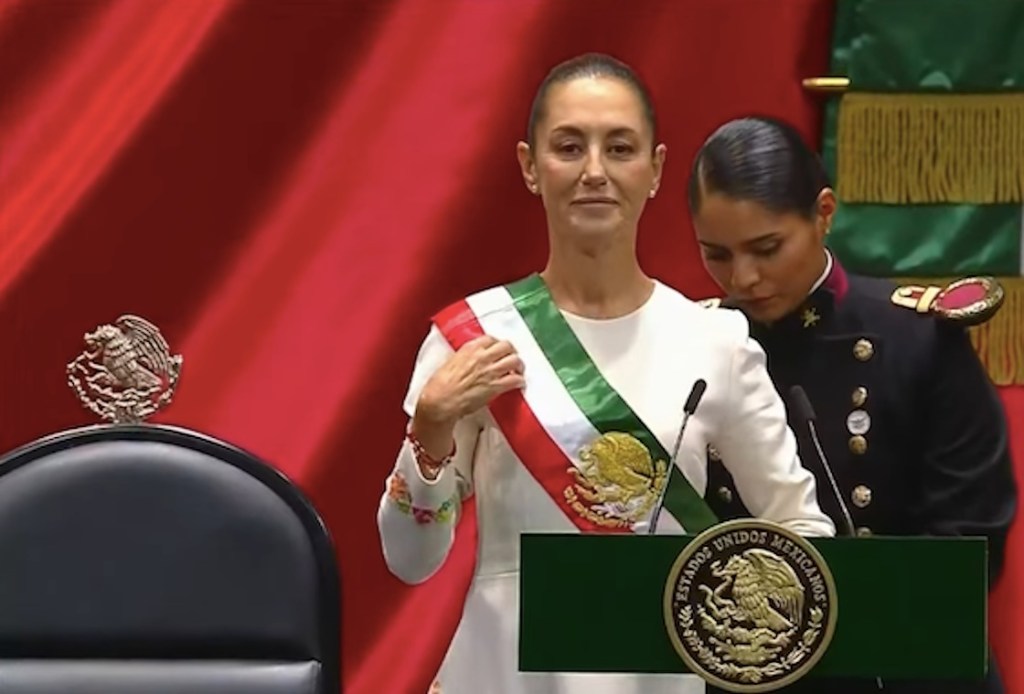 Claudia Sheinbaum en su toma de protesta.