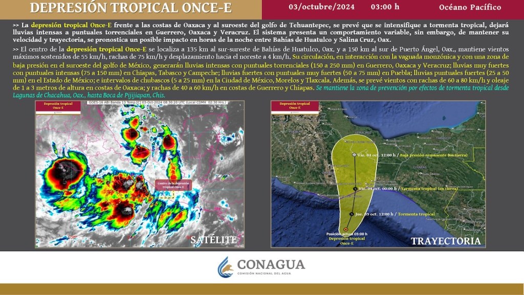 depresion tropical once e 1