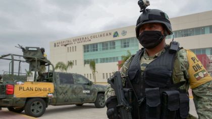 Elementos del Ejército en Hospital General de Culiacán, mayo 2020