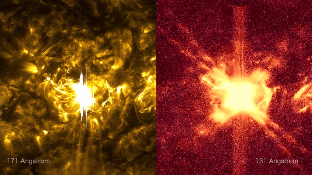 La espectacular explosión y llamarada solar captada por la NASA en video