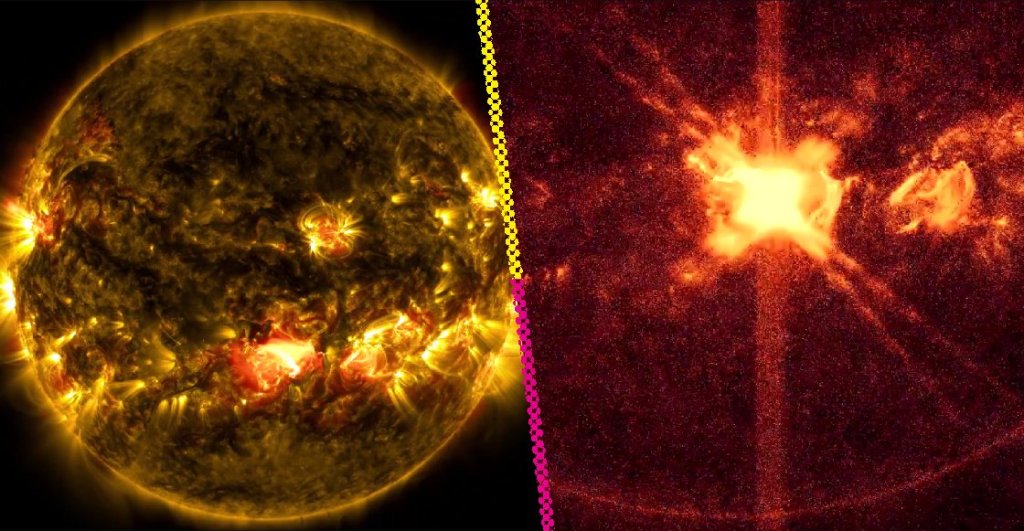 La espectacular explosión y llamarada solar captada por la NASA en video