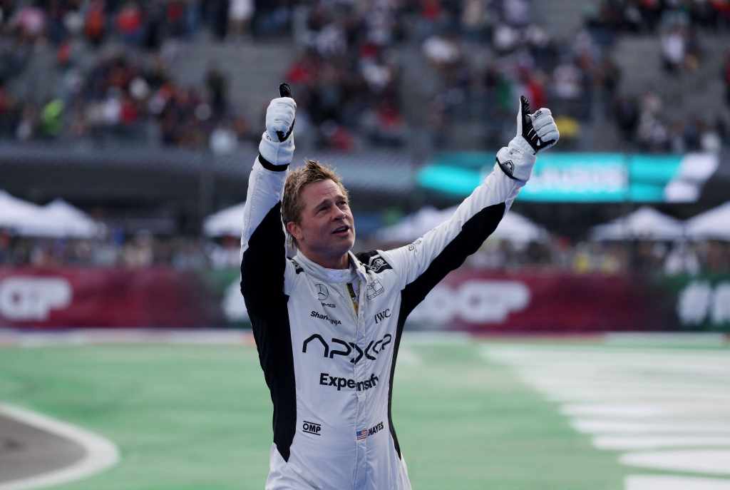 Brad Pitt en el Gran Premio de México