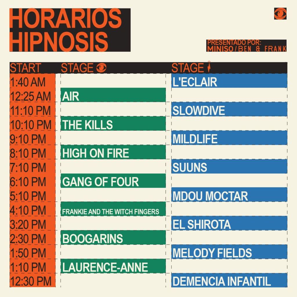 Ojo acá: Los Horarios del festival Hipnosis 2024