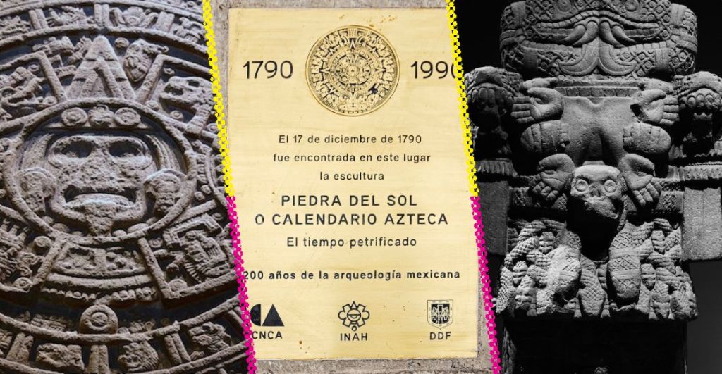 Lugares exactos donde están el Calendario Azteca y otros monolitos.