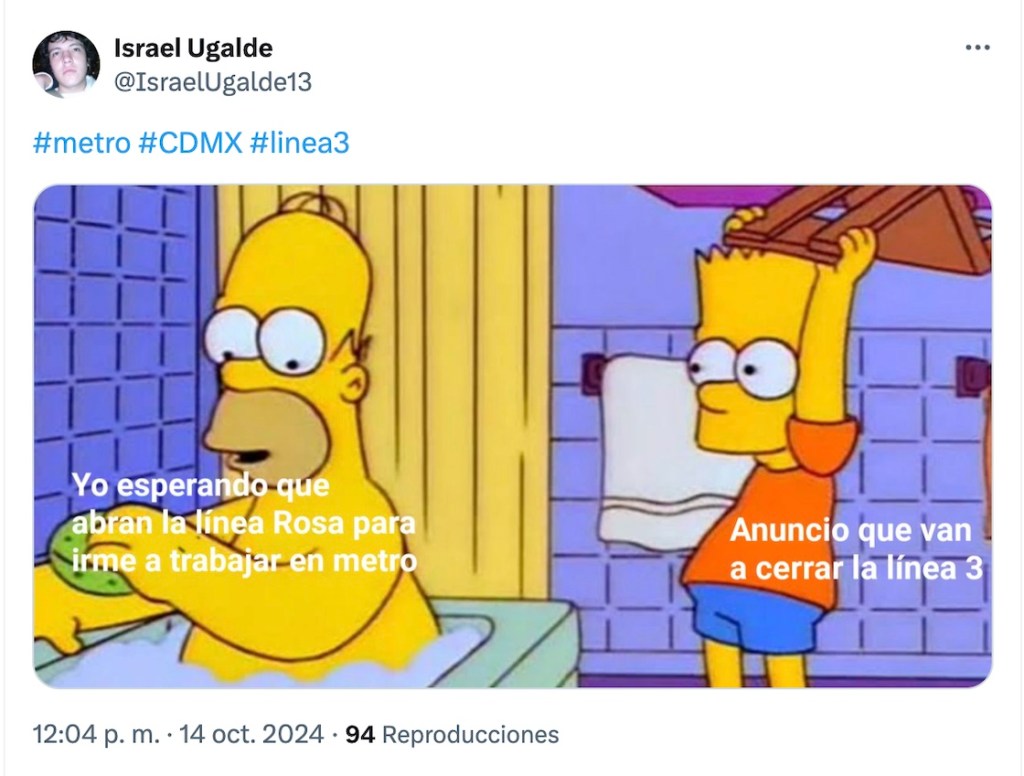 Lleven sus memes del cierre de la Línea 3 del Metro CDMX