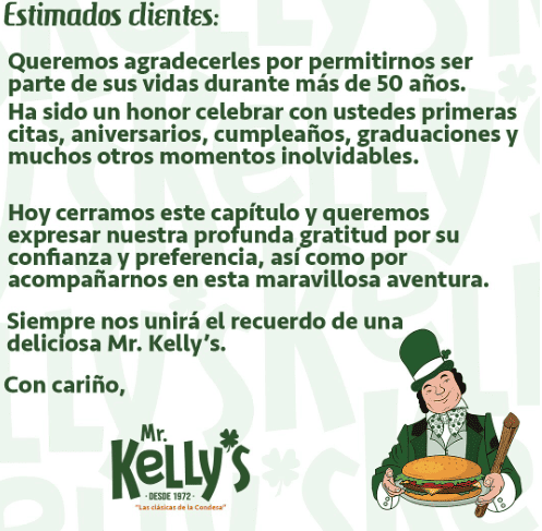 El cierre de Mr Kelly´s