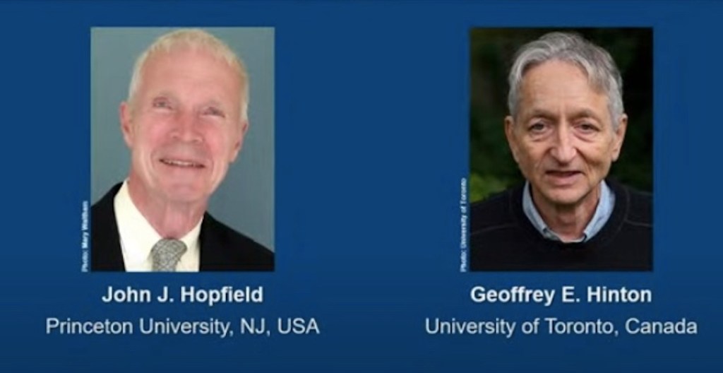 Premio Nobel de Física 2024 para John J. Hopfield y Geoffrey E. Hinton