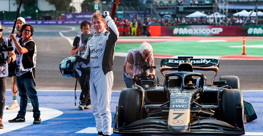 Brad Pitt en el GP de México como Sonny Hayes