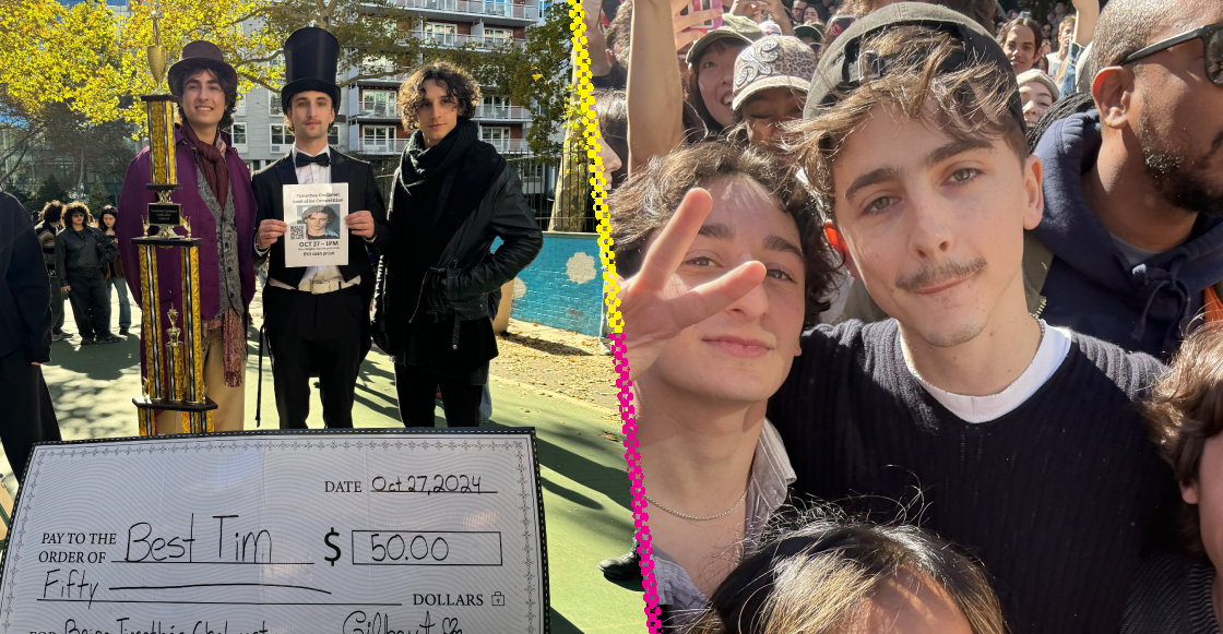 Timothée Chalamet aparece en un concurso de sus 'dobles' en Nueva York