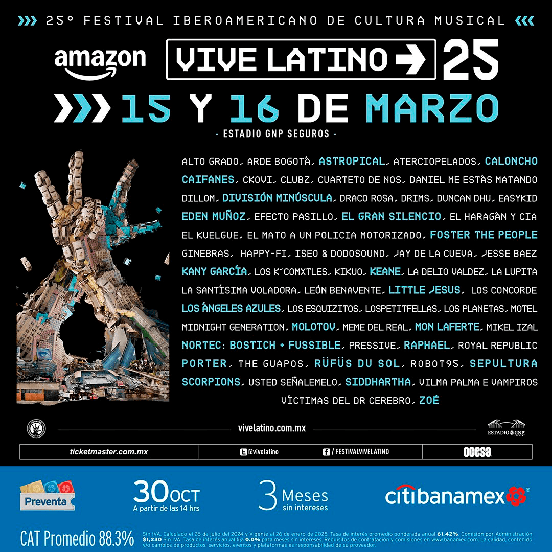 Precios de los boletos para el Vive Latino 2025 y qué incluyen