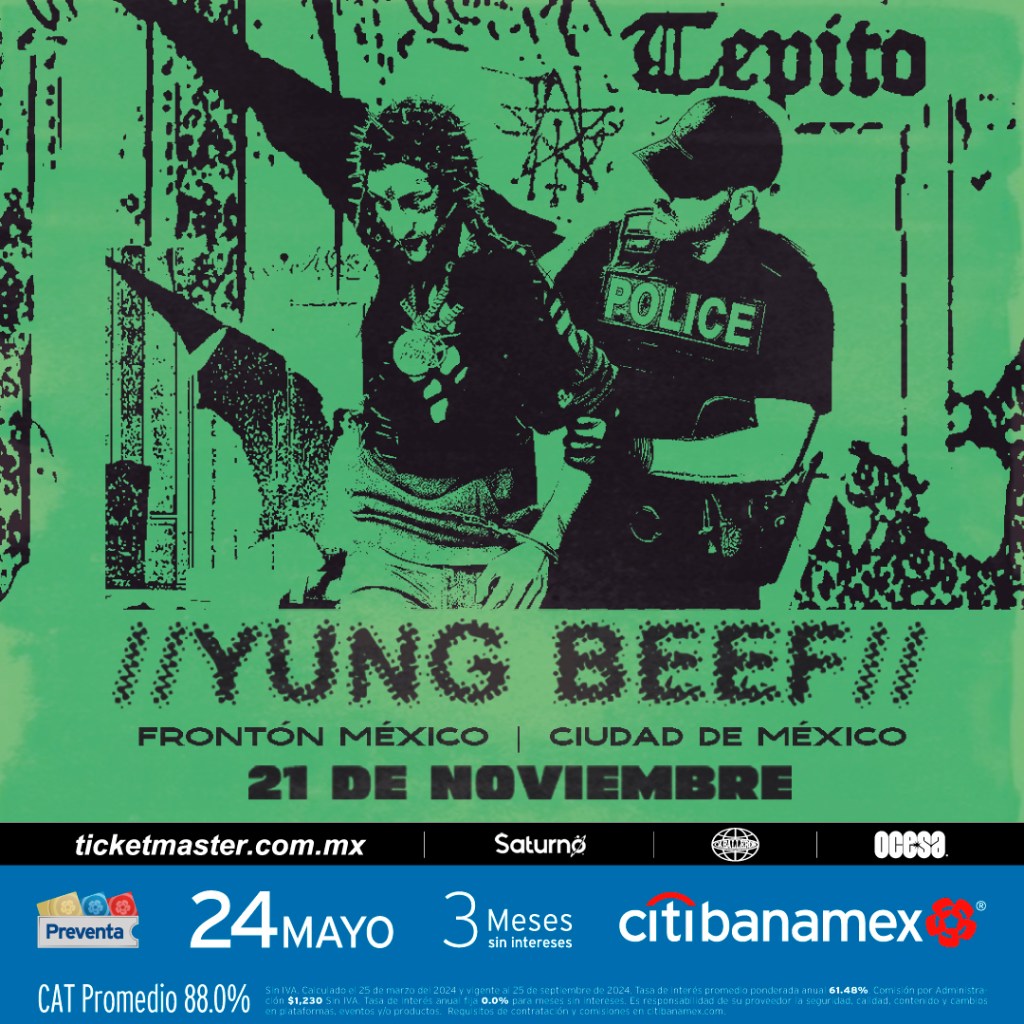 ¡Yung Beef regresa a la CDMX! Todo lo que necesitas saber sobre su concierto en el Frontón México