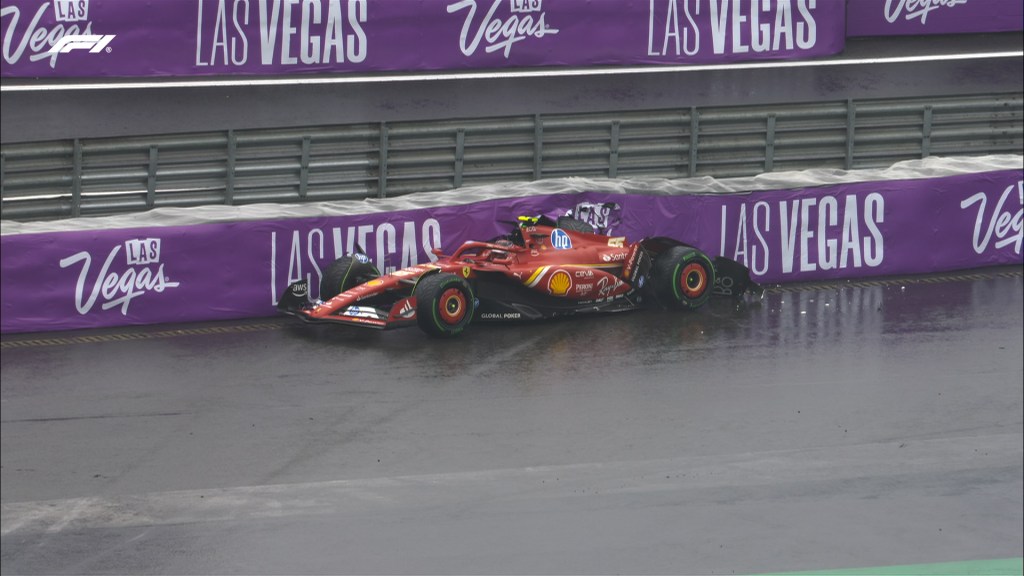 Así quedó el auto de Carlos Sainz 